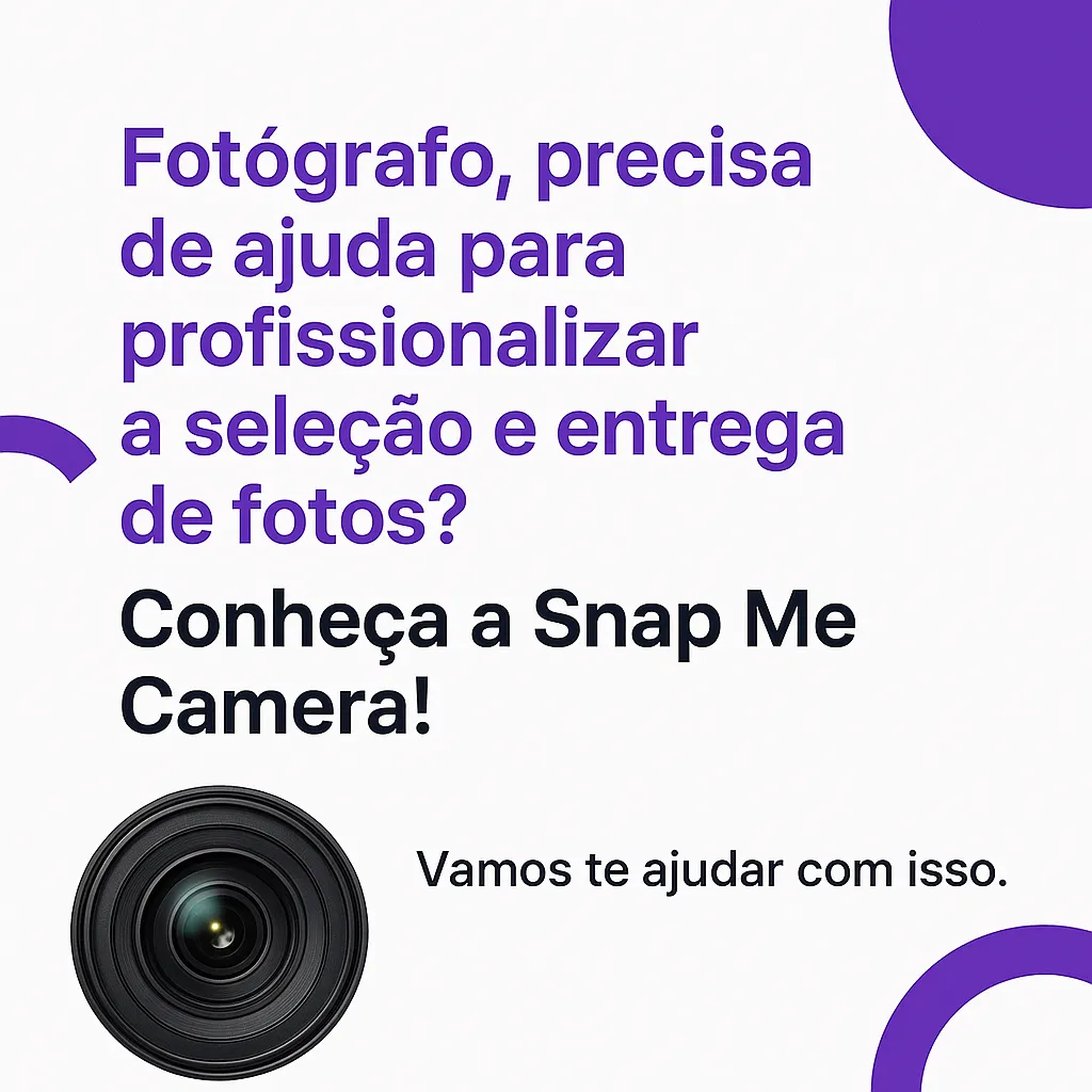 Snap Me Camera - Plataforma de galerias fotográficas profissionais criada por fotógrafos para fotógrafos