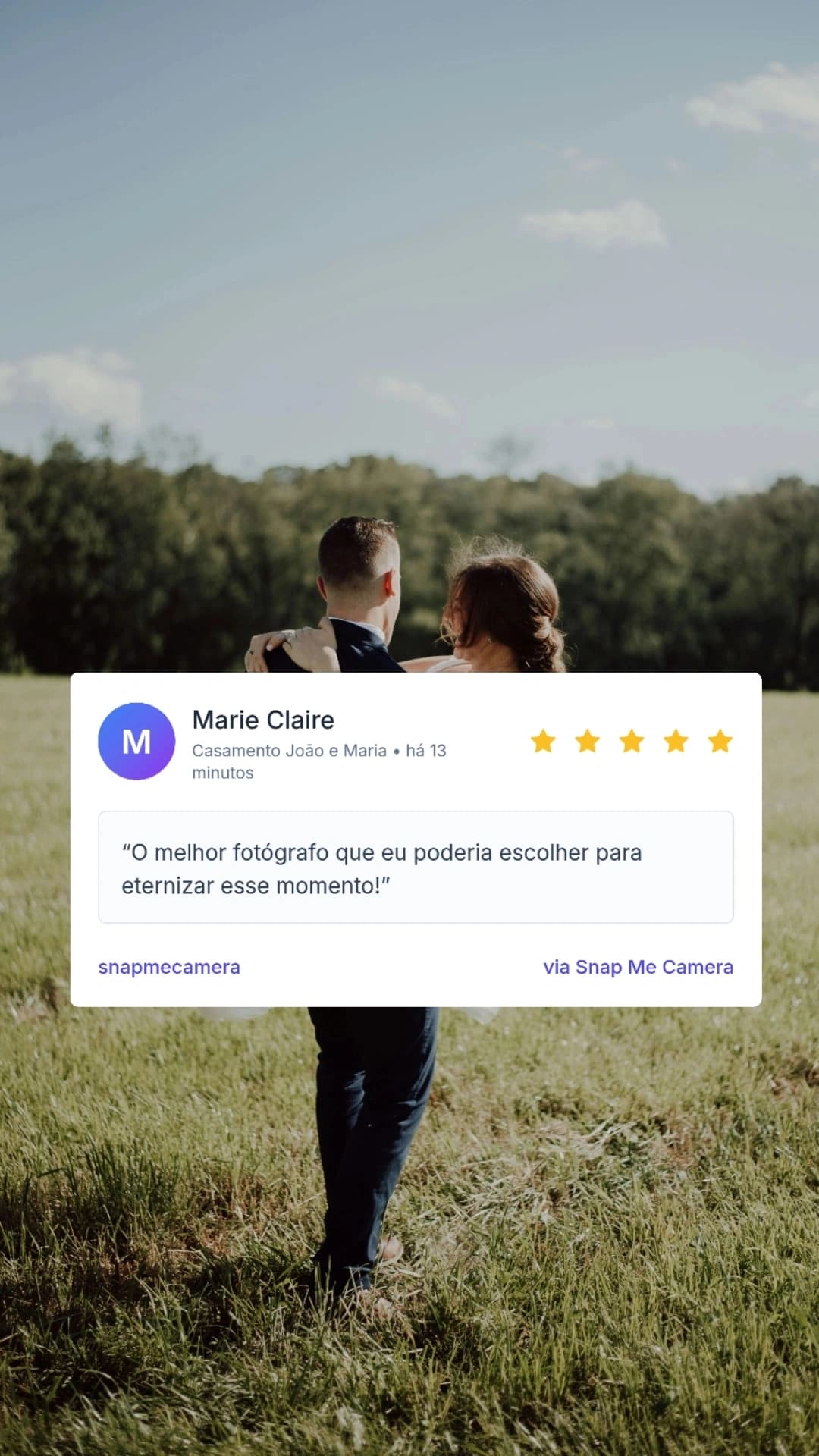 Exemplo de avaliação compartilhada nas redes sociais