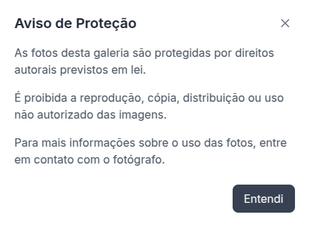 Aviso de proteção contra download não autorizado