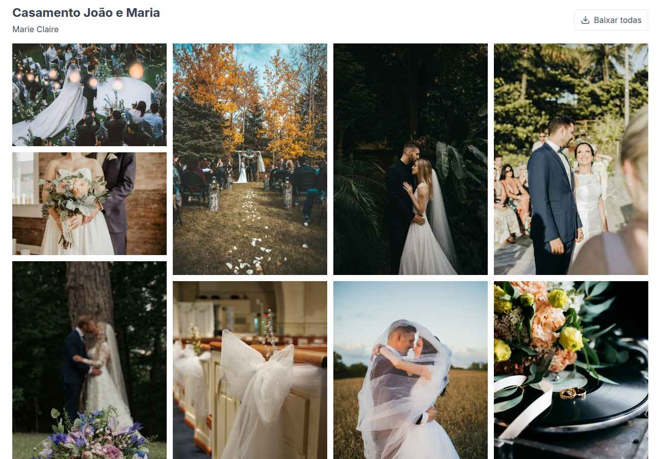 Demonstração da galeria de entrega